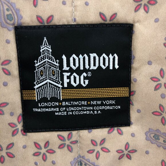 London Fog Coat Womens 12 Ivory Weathergear Zip Up Insulated Outerwear Pleated* - Picture 10 of 15